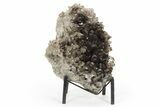 Smoky Quartz Crystal Cluster on Metal Stand - Brazil #229590-1